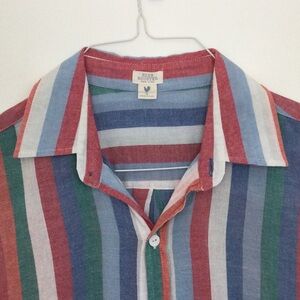 Blue Rooster NYC Multicolored Striped Light Short Sleeved Mens, Size XL